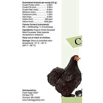 Fresh Eggs Daily Coop Kelp Organic Chicken and Duck Feed Supplement 1LB