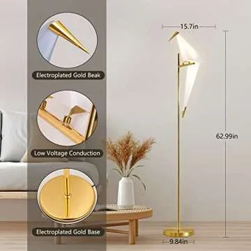 Whimsical Bird Floor Lamp for Home Decor and Ambiance