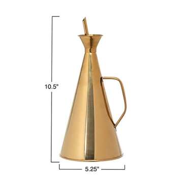 Bloomingville Gold Stainless Steel Oil Cruet for Stylish Kitchen