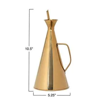 Bloomingville Gold Stainless Steel Oil Cruet for Stylish Kitchen