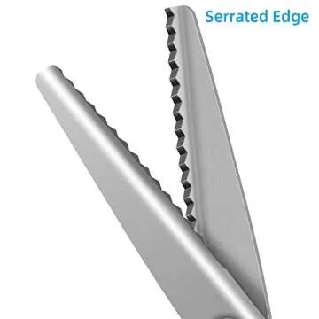 Pinking Shears for Fabric, Zig Zag Scissors, Ergonomic Grips, Ultra-Sharp, Professional Peaking Shears for Sewing, Craft, Dressmaking, 9 Inch, Black