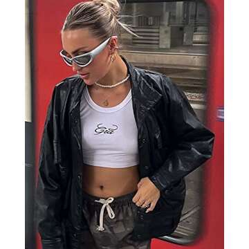 LIKSMU Wrap Around Street Fashion Sunglasses for Women Men Swift Oval Trendy Shades Sun Glasses 100%...