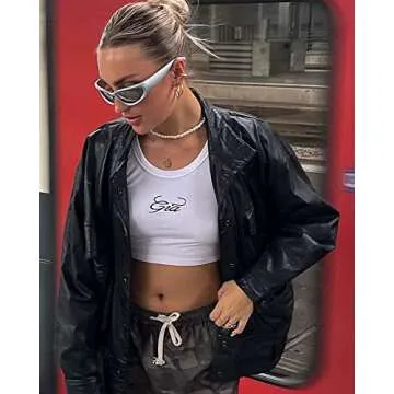 LIKSMU Wrap Around Street Fashion Sunglasses for Women Men Swift Oval Trendy Shades Sun Glasses 100%...