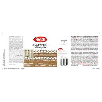 Krylon K04219000-13 Chalky Finish Quart, 16 Fl Oz (Pack of 1), Antiquing