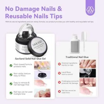 SAVILAND 30G Solid Nail Glue Gel for Press-On Nails