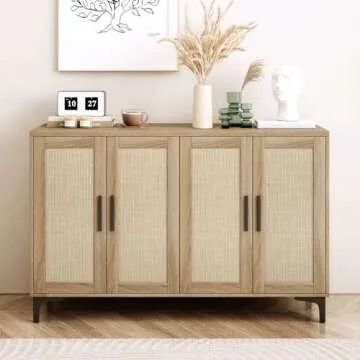 Stylish Rattan Sideboard Buffet Cabinet for Any Room