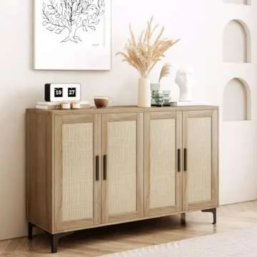 Stylish Rattan Sideboard Buffet Cabinet for Any Room