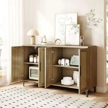 Stylish Rattan Sideboard Buffet Cabinet for Any Room