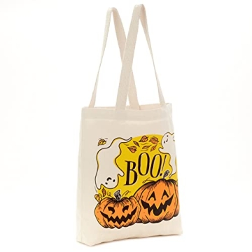 Hallmark Large 13" Halloween Tote Bag - Fun Pumpkin & Ghost Design