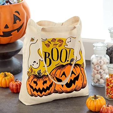 Hallmark 13" Halloween Tote Bag with Pumpkin & Ghost