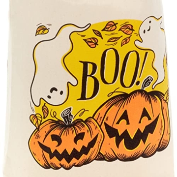 Hallmark 13" Halloween Tote Bag with Pumpkin & Ghost