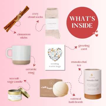 Self Care Gifts for Women, Get Well Gifts for Women, Sympathy Gift Baskets, Get Well Soon Care Package, Inspirational Gifts for Women, Encouragement Gifts Baskets for Women, Sending Hug Gifts