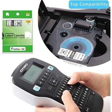 Freshworld 6-Pack Compatible Dymo D1 Label Tape Replacement for DYMO Label Maker Refills D1 45013 45...