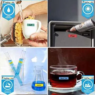 Freshworld 6-Pack Compatible Dymo D1 Label Tape Replacement for DYMO Label Maker Refills D1 45013 45010 45016 45017 45018 45019 Label,for Dymo LabelManager 160 280 PnP 360D 210D 420P, 1/2 Inch x 23 Ft