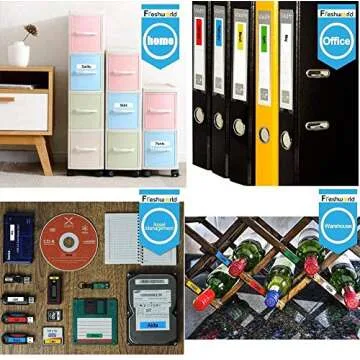 Freshworld 6-Pack Compatible Dymo D1 Label Tape Replacement for DYMO Label Maker Refills D1 45013 45010 45016 45017 45018 45019 Label,for Dymo LabelManager 160 280 PnP 360D 210D 420P, 1/2 Inch x 23 Ft