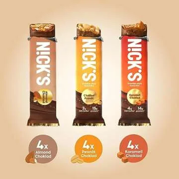 Nick's Protein Bars Variety Pack | 15g protein | 190 calories | Low Carb Keto Friendly Snacks No Add...