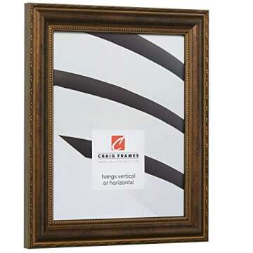 Craig Frames Victoria, 12x15 Picture Frame, Ornate Bronze