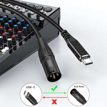 YAODEMA USB C to XLR Cable for Crisp Audio Output