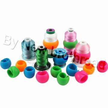 New Brothread 100pcs Thread Spool Savers/Spool Huggers - Prevent Thread Tails from Unwinding - No Loose Ends for Sewing and Embroidery Machine Thread Spools