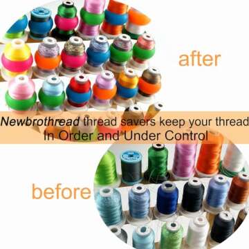 New Brothread 100pcs Thread Spool Savers/Spool Huggers - Prevent Thread Tails from Unwinding - No Loose Ends for Sewing and Embroidery Machine Thread Spools