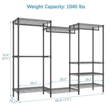 VIPEK V5 Plus Large Portable Closet Rack for Organizing Clothes