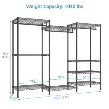 VIPEK V5 Plus Large Portable Closet Rack for Organizing Clothes