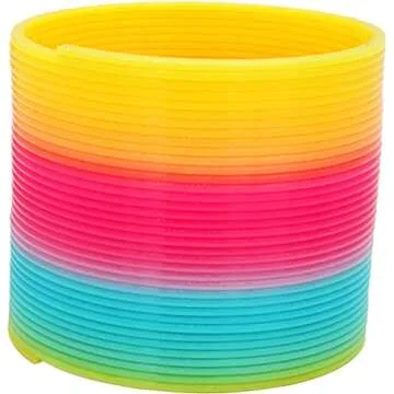 The Dreidel Company Plastic Multicolor Coil Spring, Goody Bag Fillers, Party Favor for Kids, 3" Inches (80mm) (20-Pack)