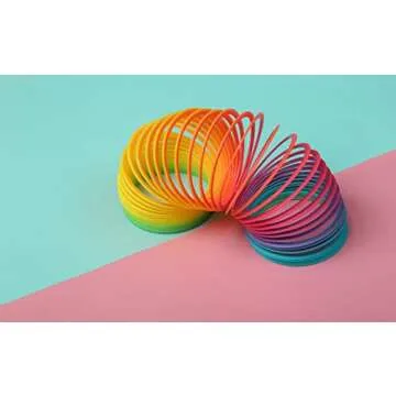 The Dreidel Company Plastic Multicolor Coil Spring, Goody Bag Fillers, Party Favor for Kids, 3" Inches (80mm) (20-Pack)