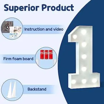 3FT Light Up Marquee Numbers for Unforgettable Parties