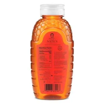 Nate's California 100% Pure, Raw & Unfiltered Honey - 16 oz. Squeeze Bottle - All-natural Sweetener