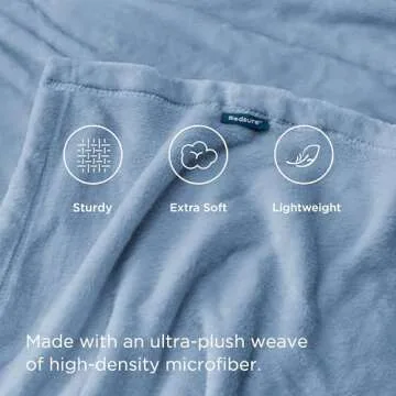 Bedsure Fleece King Size Blankets for Bed Light Blue - Soft Lightweight Plush Cozy Fuzzy Luxury Microfiber, 108x90 inches