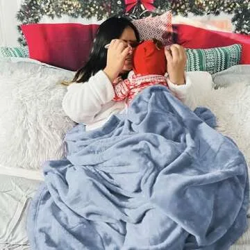 Bedsure Fleece King Size Blankets for Bed Light Blue - Soft Lightweight Plush Cozy Fuzzy Luxury Microfiber, 108x90 inches