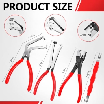 BCJCLTS 4 Pieces Electrical Disconnect Pliers for Cars, Electrical Connector Separator Tool and Auto...