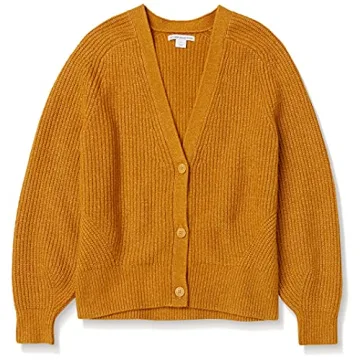 Amazon Essentials Women's Cozy Ribbed Blouson Cardigan