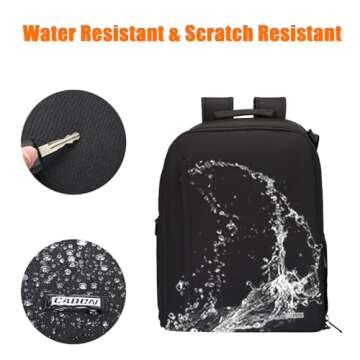 CADeN Waterproof Camera Backpack for DSLR and Laptop