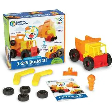 Construction Crew Toy Set for Kids Ages 2+