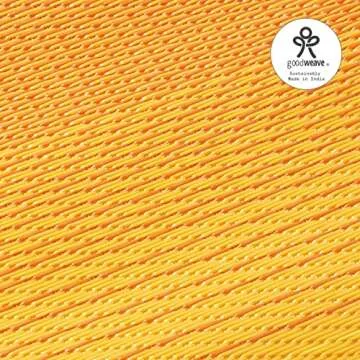 Fab Habitat Outdoor Rug - Waterproof, Fade Resistant, Crease-Free - Premium Recycled Plastic - Ombre Stripe- Porch, Deck, Balcony, Mudroom, Laundry Room, Patio - Big Sur - Sunset - 3 x 5 ft