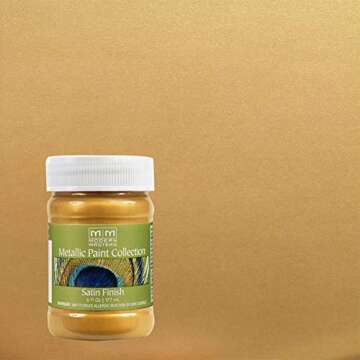 6 oz Modern Masters ME200 Pale Gold Metallic Paint Collection, Satin Water-Based Decorative Metallic...