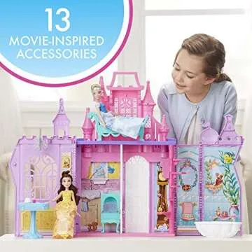 Disney Princess Pop-Up Palace with Handle - 5 Rooms & Accessories