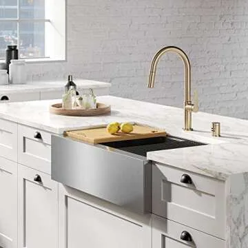 KRAUS Dishwasher Air Gap in Brushed Gold, KAG-1BG