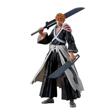 TAMASHII NATIONS Ichigo Kurosaki Dual Zangetsu Action Figure by Bandai Spirits
