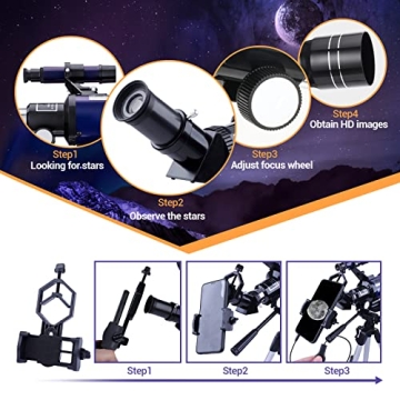 BEBANG 70mm HD Astronomical Telescope for Beginners & Kids