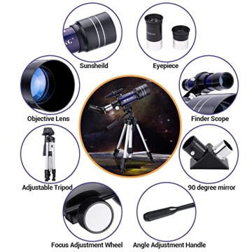 BEBANG 70mm HD Astronomical Telescope for Beginners & Kids