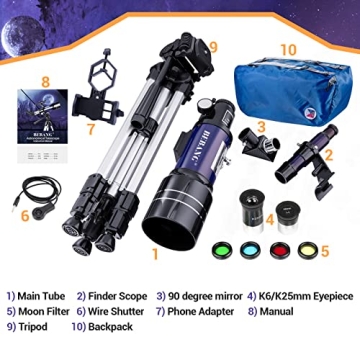 BEBANG 70mm HD Astronomical Telescope for Beginners & Kids