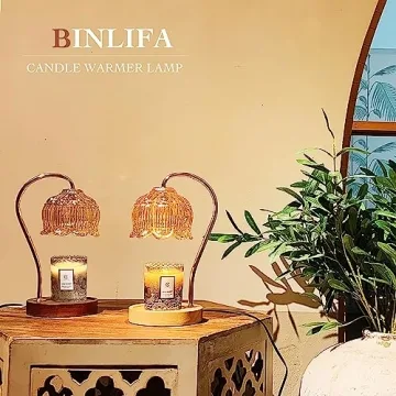 BINLIFA Candle Warmer Lamp with Dimmable Timer