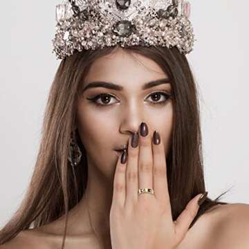 Love Friendship Rings 18K Gold Plated Silver with CZ Stainless Steel Promise Rings Wedding Band Fashion Love Rings for Her Women with Gifts Box (7, Gold)