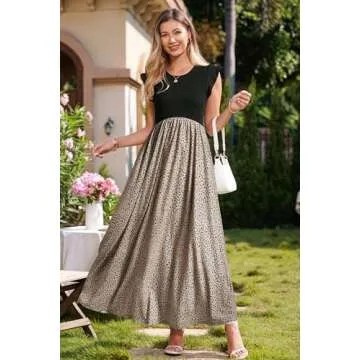 OUGES Floral Maxi Dress - Stylish Maternity Wear