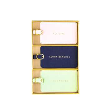 Eccolo World Traveler Luggage Tag Set of 3, Aloha, Aloha, One Size
