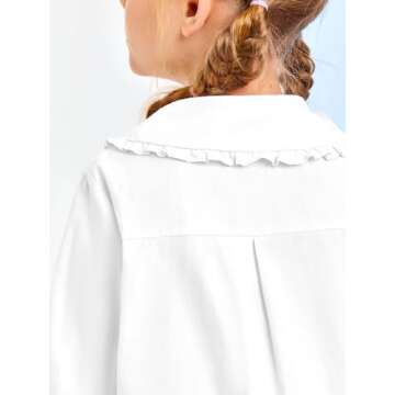 Haloumoning Elegant Baby Doll Collar Shirt for Girls