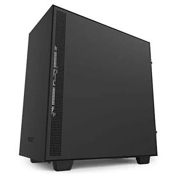 NZXT H510 - CA-H510B-B1 - Compact ATX Mid-Tower PC Gaming Case - Front I/O USB Type-C Port - Tempered Glass Side Panel - Cable Management System - Water-Cooling Ready - Black, Non i-Series